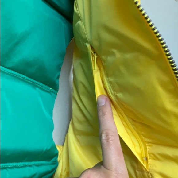 NEW Lucky Brand Down Quilted Puffer Yellow Vest L Zip unisex - Picture 13 of 15